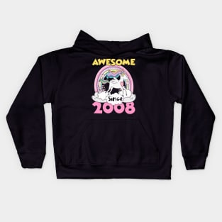 Cute Awesome Unicorn 2008 Funny Gift Pink Kids Hoodie